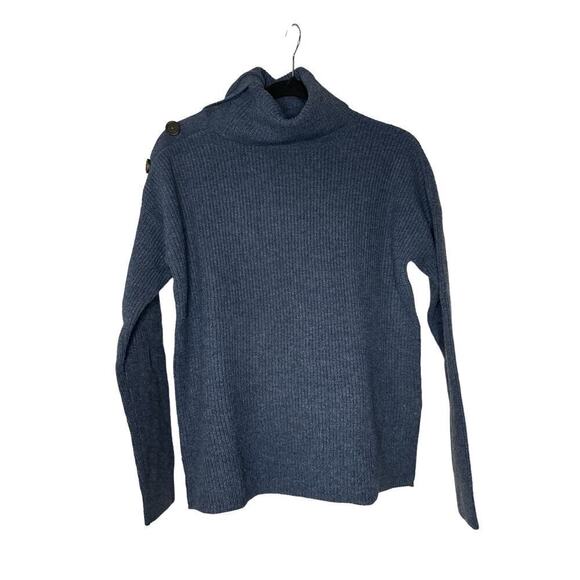Madewell Blue Turtleneck Sweater - Picture 2 of 9